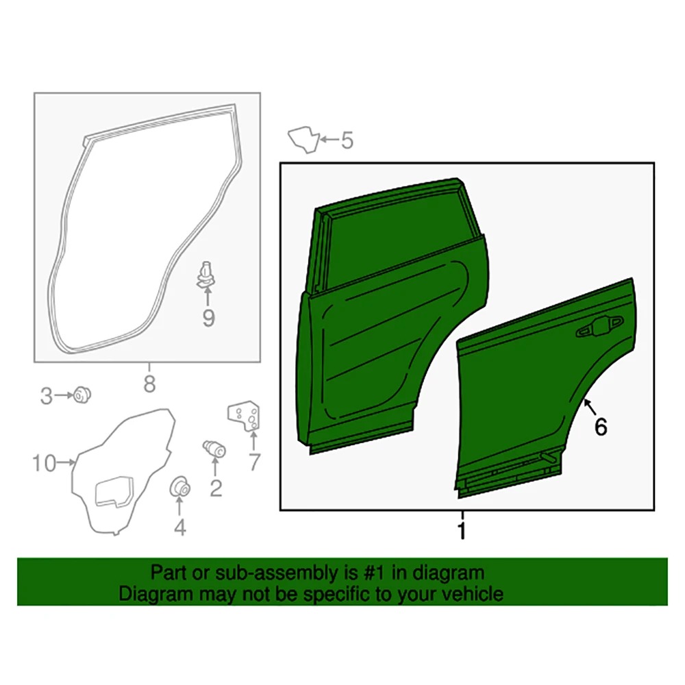 Hot Selling Replaced Steel Car Rear Doors for  RAV4 2013-2018 67004-42160 67003-42160 6700442160 6700342160